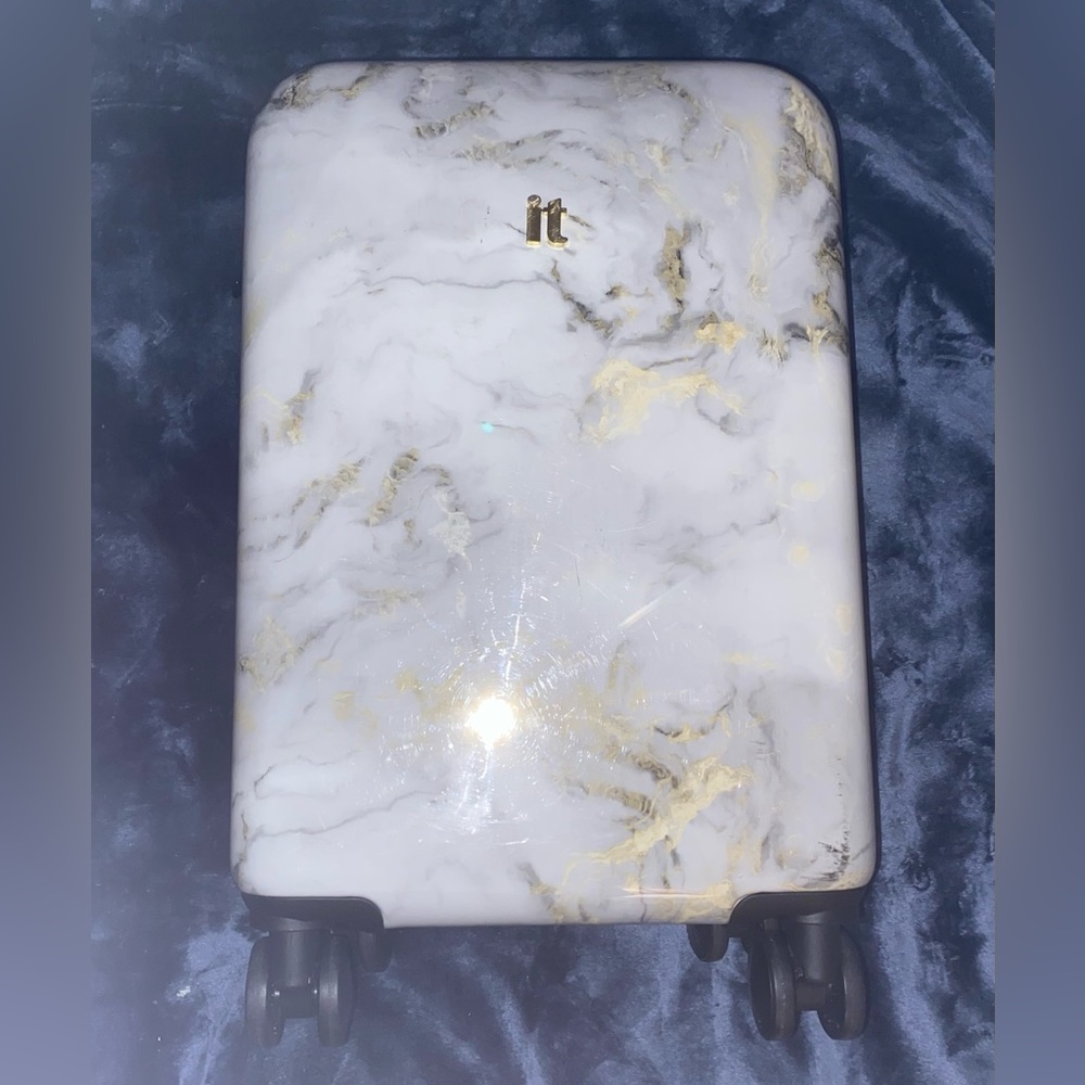 Marbled carry on luggage